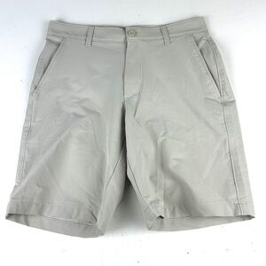 Under Armour Men’s Golf Chino Shorts Sz 32 Khaki Beige 10 Inch